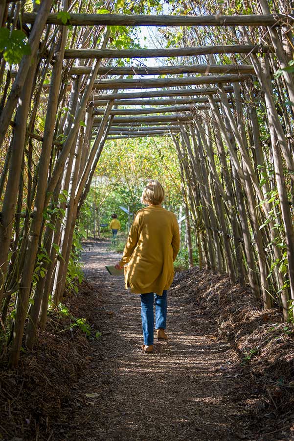 family activity in the puygirault gardens